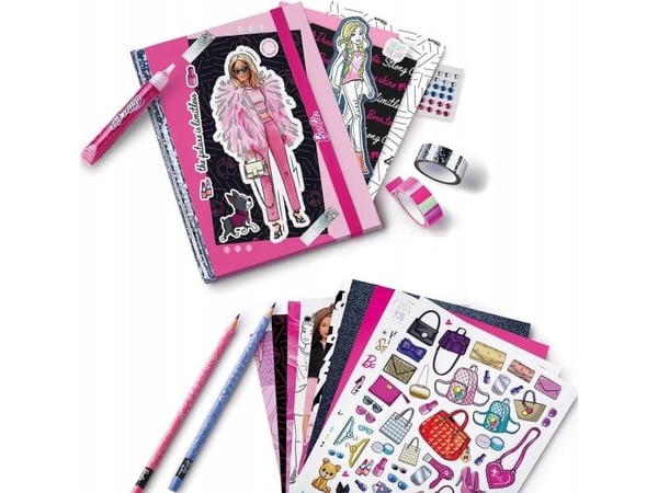 kartlagt maleri sett Barbie scrapbooking flerfarget