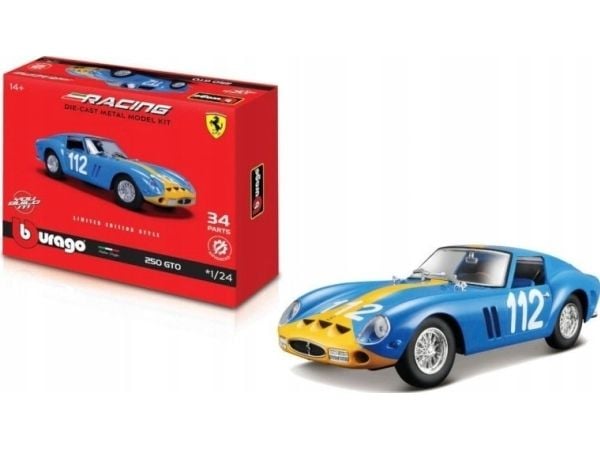 Bburago BBU 1:24 Ferrari Racing ModelKit 250 GTOSininen 26581