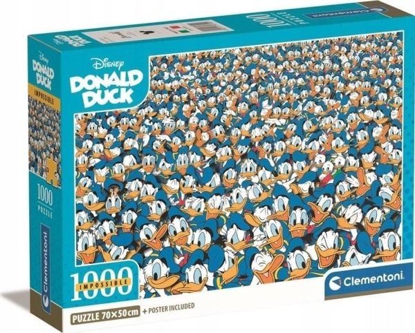 Clementoni CLE puslespill 1000 Impossible Donald Duck 39799