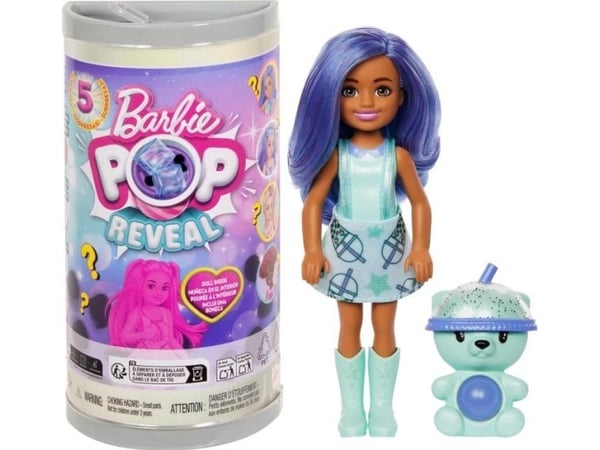Mattel Chelsea Pop Reveal Surprise Set, Bubble Tea Series