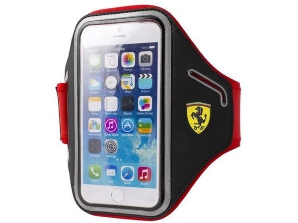 Ferrari FESCABP6BK, Armbænd eske, Apple, iPhone 6/6S, 11,9 cm (4.7"), Svart, Rød