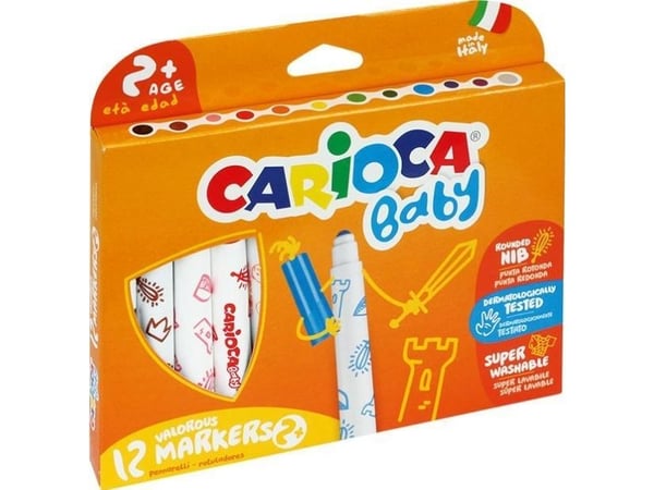 Marker w/children's grip 12kpl ass.