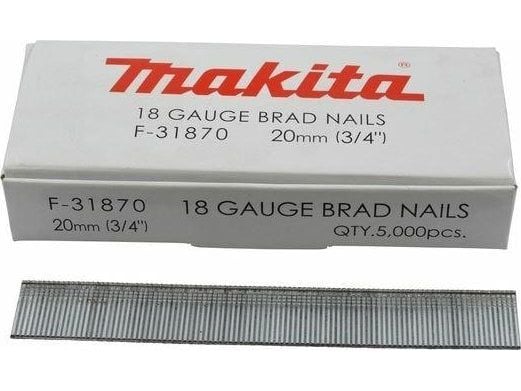 Makita - Staples - 5000 deler - lengde: 20 mm - bredde: 1.2 mm - for Makita AF506, AF506N, DBN500RTJ, DBN500ZJ, DFN350, DFN350Z, DFN350ZJ, FN001GZ;...