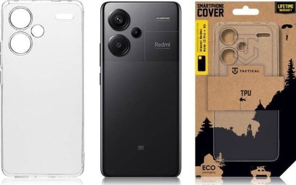 Taktisk TPU-omslag til Xiaomi Redmi Note 13 Pro+ 5G transparent standard