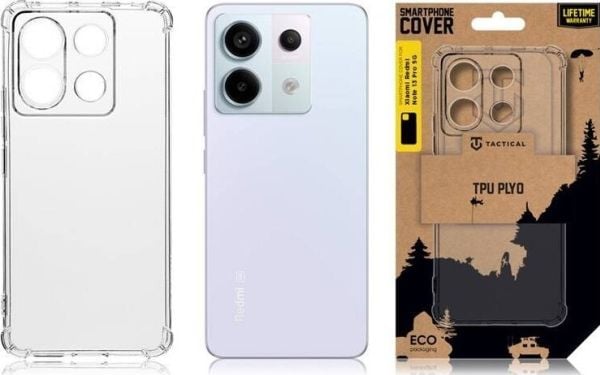Taktisk TPU plyo-deksel til Xiaomi Redmi Note 13 Pro+ 5G, transparent
