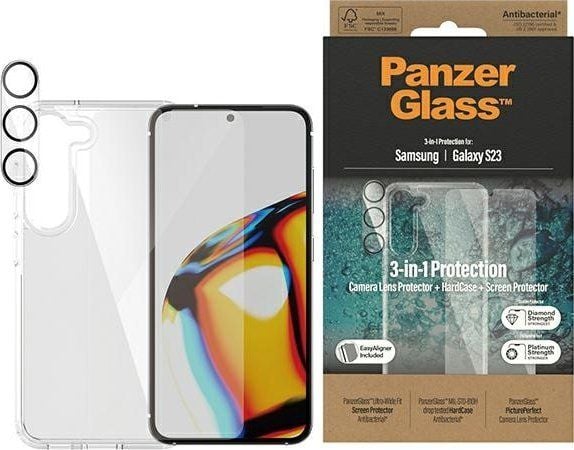 PanzerGlass Galaxy S23+ Kit Kansi/lasi/kameran objektiivi