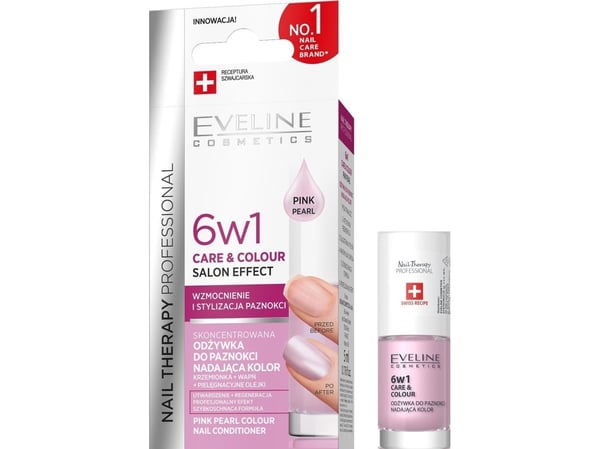 EVELINE KOLOROWKA EVELINE KOL behandling för naglar Nail Th. 6w1 Pink Pearl