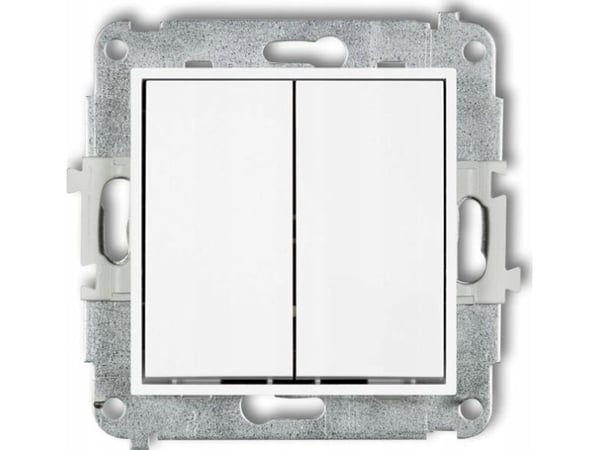 Karlik Mini MWP-33.1 kaksoiskaksoiskytkin ilman piktogrammeja valkoinen
