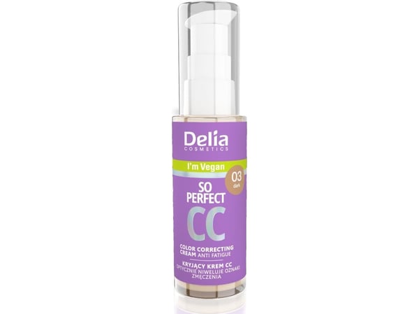 DELIA_So Perfekt vegansk BB ansiktskrem med SPF30 filter 03 Mørk 30ml