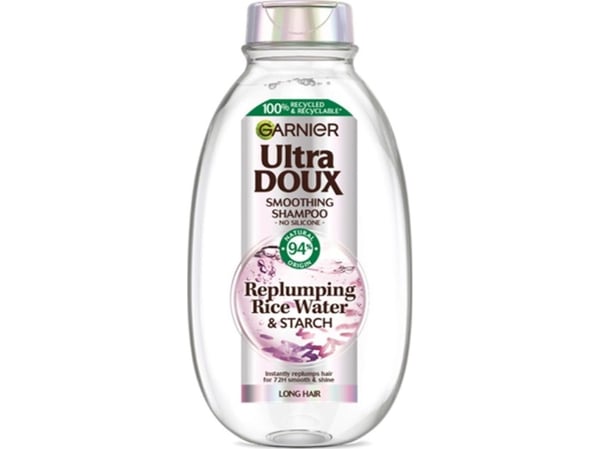 Garnier GARNIER Ultra Doux Shampoo for langt hår Replumping Rise Water & Starch (risvann og stivelse) 400ml