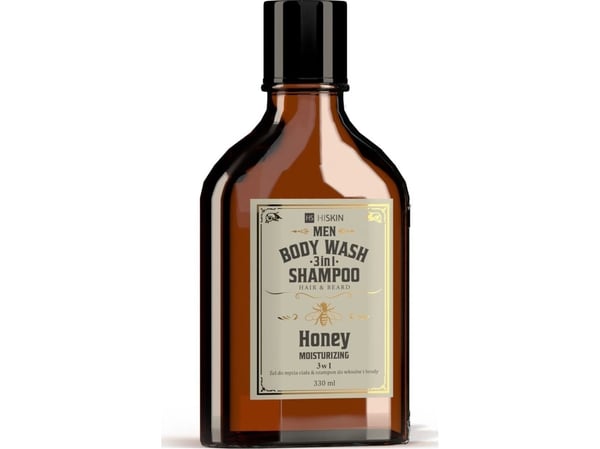 HISKIN_Men Whisky body wash gel og sjampo for hår og skjegg 3in1 honning 330ml HISKIN_Men Whisky body wash gel og sjampo for hår og skjegg 3in1 honning 330ml