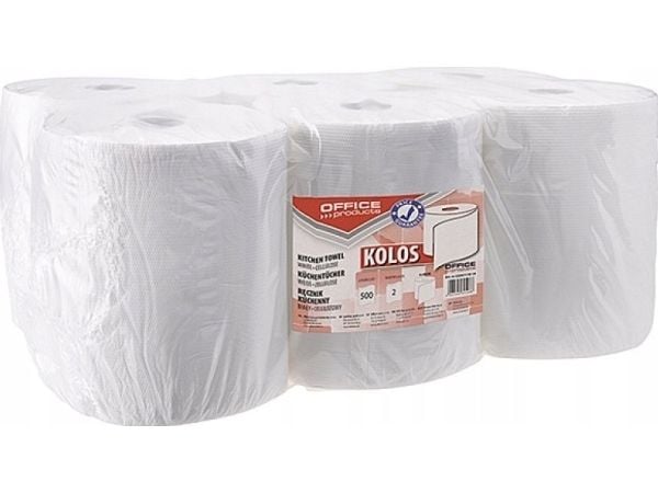 Office Products tørkepapir på rull 100 m 2-lags cellulose hvit (6)