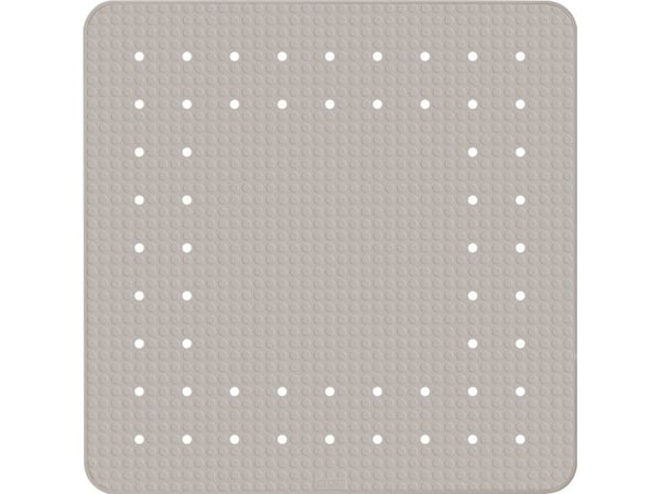 WENKO Shower mat Mirasol Taupe, Voksne, Taupe / brun, Gummi, 540 mm, 540 mm