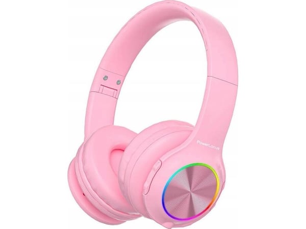 PowerLocus trådløse hodetelefoner PLED for barn (rosa)