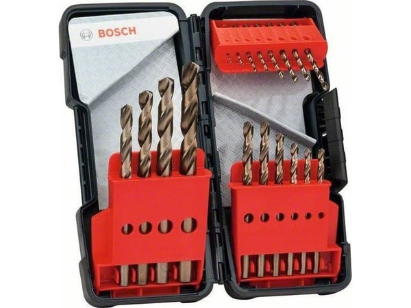 Bosch tarvikkeet 2607017047 HSS-Co Metallien kierreporanteräsarja 18 kpl 1 mm, 1,5 mm, 2 mm, 2,5 mm, 3 mm, 3,5 mm, 4 mm, 4,5 mm, 5 mm, 5,5 mm, 6 mm...