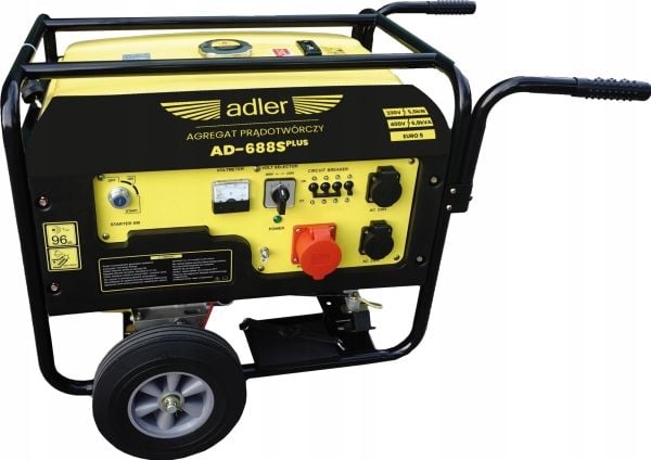 ADLER GENERATOR / KRAFTGENERATOR AD-688S pluss 6,8kVA / 6,2 kW / 230/400V