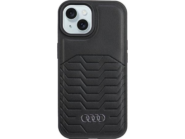 Etui i Audi-syntetisk læder med MagSafe til iPhone 15 Plus / 14 Plus - sort