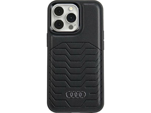 Audi etui i syntetisk læder med MagSafe til iPhone 15 Pro - sort