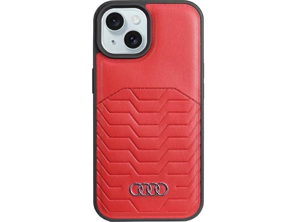 Audi syntetisk skinn-deksel med MagSafe for iPhone 15 Plus / 14 Plus - rød