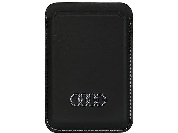 Audi lommebok i syntetisk lær med kortfack MagSafe svart AU-MSCH-Q3/D1-BK