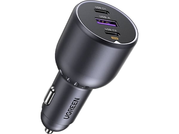 Ugreen autolaturi Ugreen EC705 2x USB-C + USB, 130W (musta)