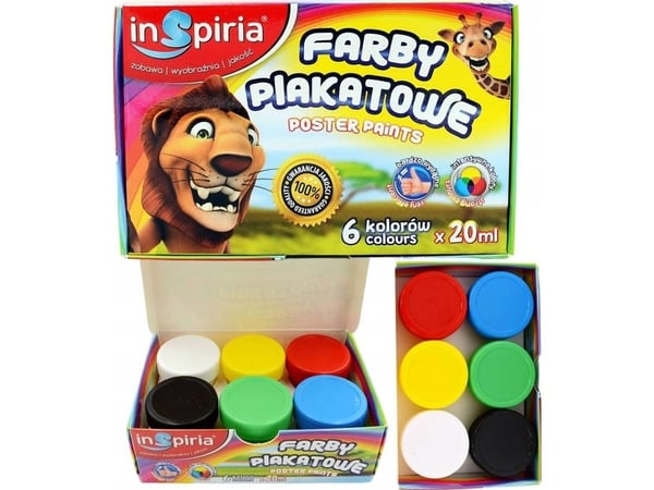 SCHEMAT plakatfarger 6 farger 20 ml