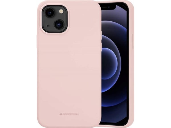 Mercury Goospery silikoni tapauksessa iPhone 14 vaaleanpunainen