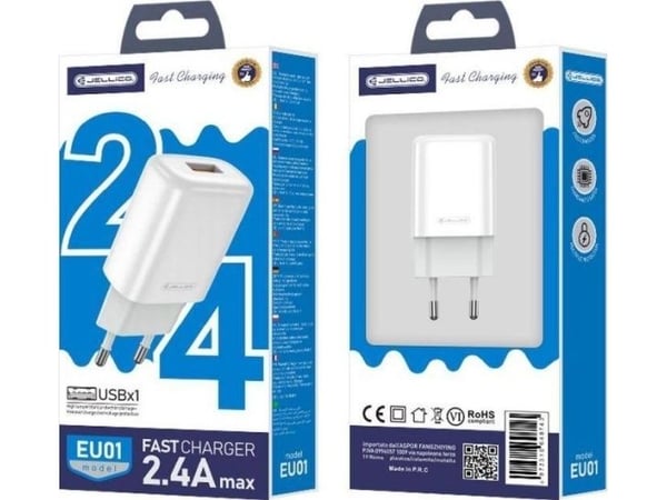 Nätladdare Jellico JELLICO EU01 2.4A USB vit