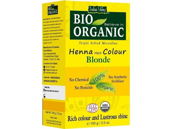 Indus Valley hårfarge på henna-basis blond - 100 g