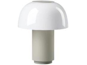 Lampe LED Zone Harvest Moon Ø18xH22cm Varm Grå/Hvid,1 stk