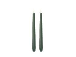 LED Stagelys Uyuni Ø2.3xH25.2cm Uden Fjernbetjening Oliven Grøn,2 stk/pk