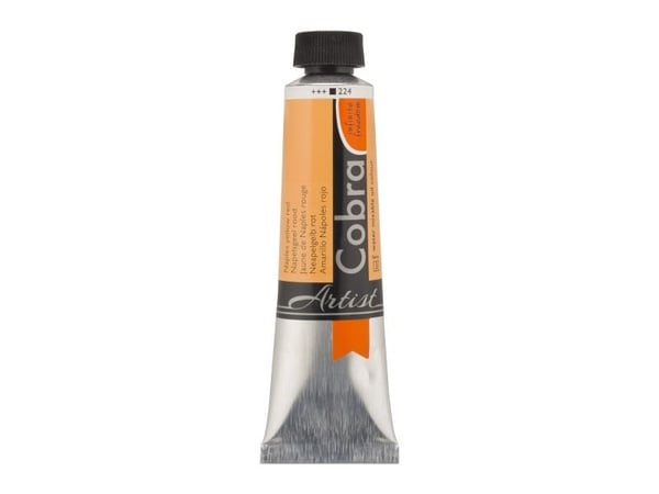 Cobra Artist oljefarge (water-mixable) rør Naples Yellow Red 224