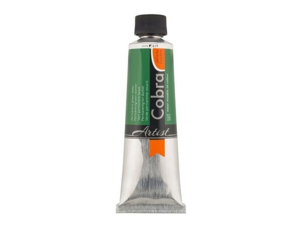 Cobra vannblandbar oljemaling, tube Permanent Green Deep 619