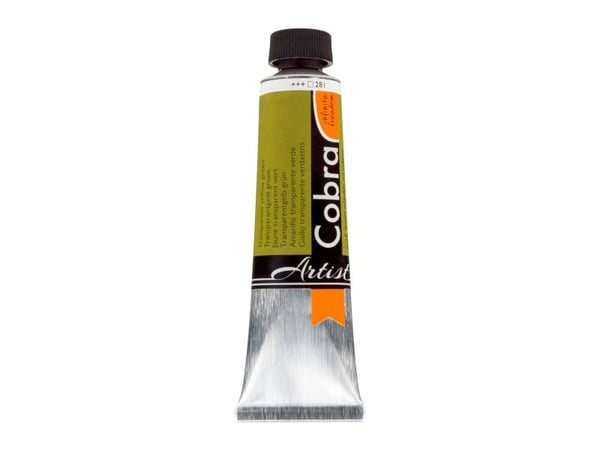 Cobra Artist vannblandbar oljemaling tube Transparent Yellow Green 281