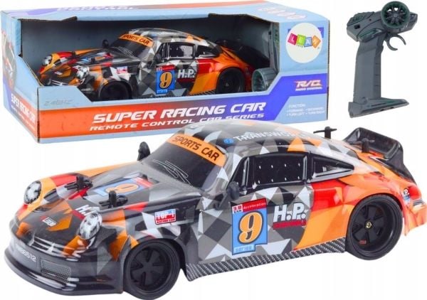 LeanToys fjärrstyrd RC-bil 1:18 gummihjul drift orange