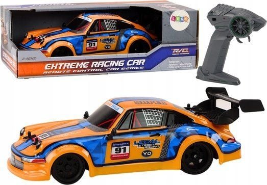 LeanToys fjernstyrt RC-bil 1:16 gummihjul drift oransje