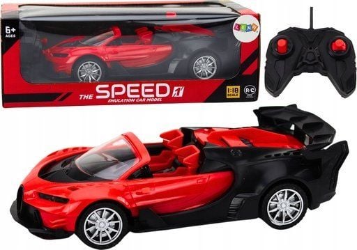 LeanToys fjernstyrt sportbil RC 1:18 rød
