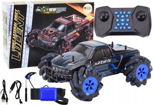 LeanToys Fjernstyrt terrengbil RC Drift diagonalt Kjører blå