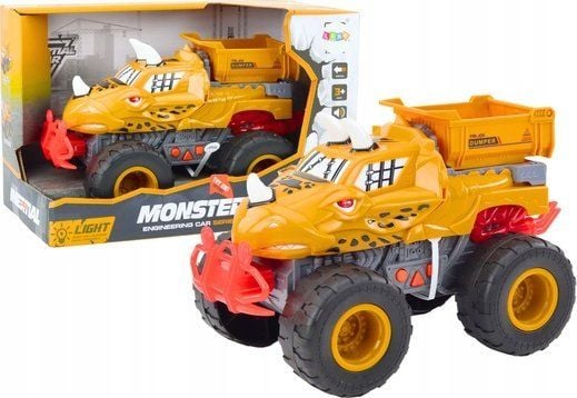 LeanToys maastoajoneuvo Dinosaurus Kitka-ajo kippiauto oranssi