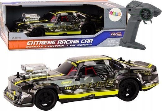 LeanToys RC-bil 1:16 gummihjul drift svart