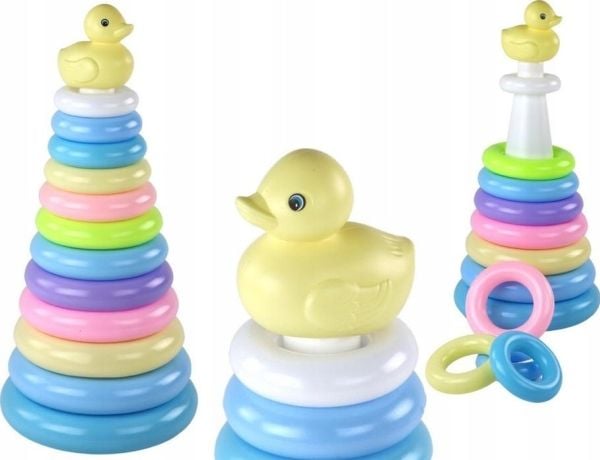 LeanToys pyramide andunge / kylling puslespill 12 kuler 39 cm x 17,5 cm x 17,5 cm