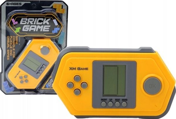 LeanToys Gra elektronisk tetris-konsoll, grå/gul