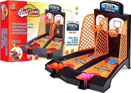 LeanToys Mini Basketball Arcade Game Black Balls