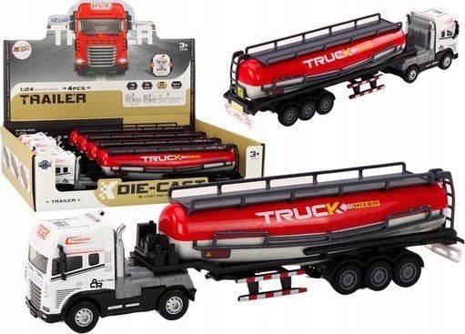 LeanToys lastebil med henger/sistern TIR 1:24 - lys og lyder