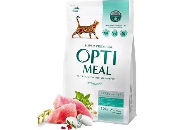 Optitimeal Optitimeal Food for Sterilized Cats Kalkun 700g