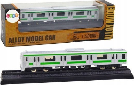 LeanToys modell samlertogvogn 1:48 metall sølv