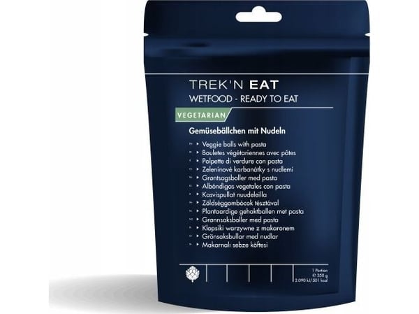 Trek N Eat veggie kjøttboller med pasta i saus RTE 350 g