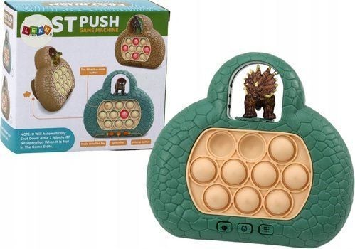 LeanToys Pop It dinosaur spillkonsoll 4 moduser, grønn