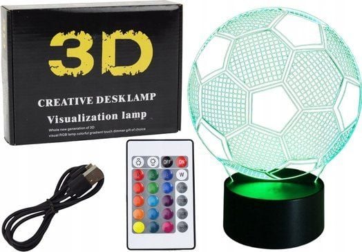 LeanToys trådløs lampe figur ball 3D LED pilot
