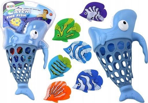 LeanToys Kalanpyyntikori Shark Fish Holder sininen